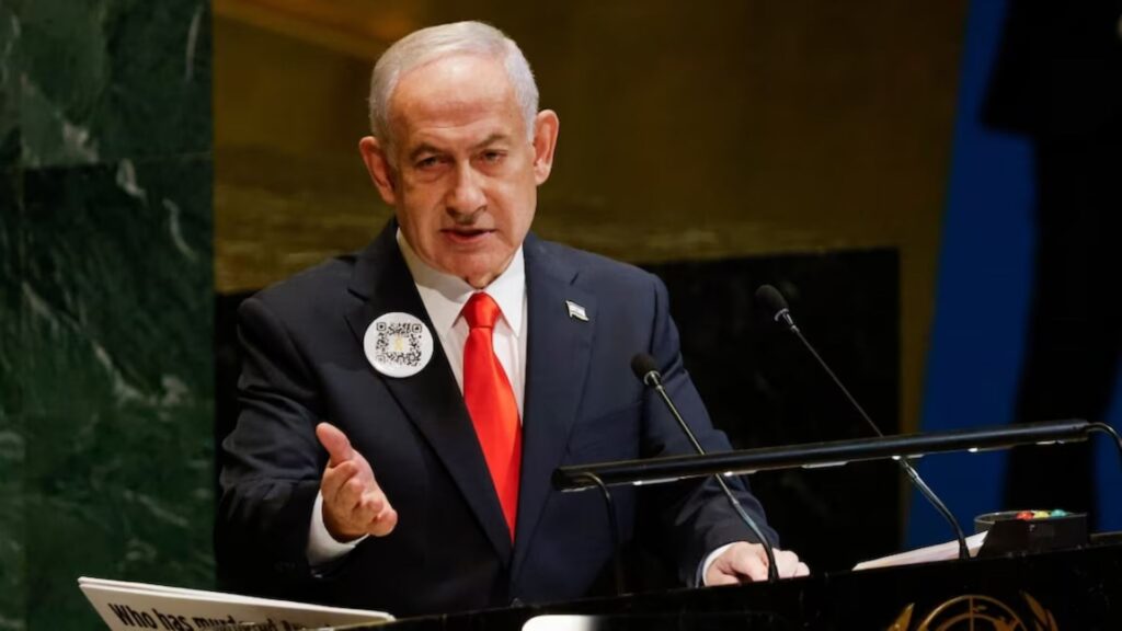 Israel ‘must finish the job’ in Gaza, Netanyahu tells UN, after dozens walk out in protest