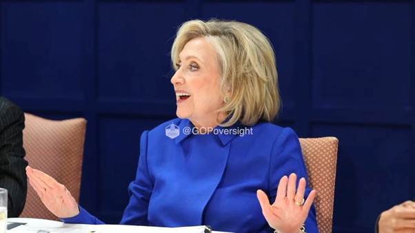 Epstein deposition photos show Hillary Clinton in heated moments with lawmakers, Bill Clinton addressing hot tub photo