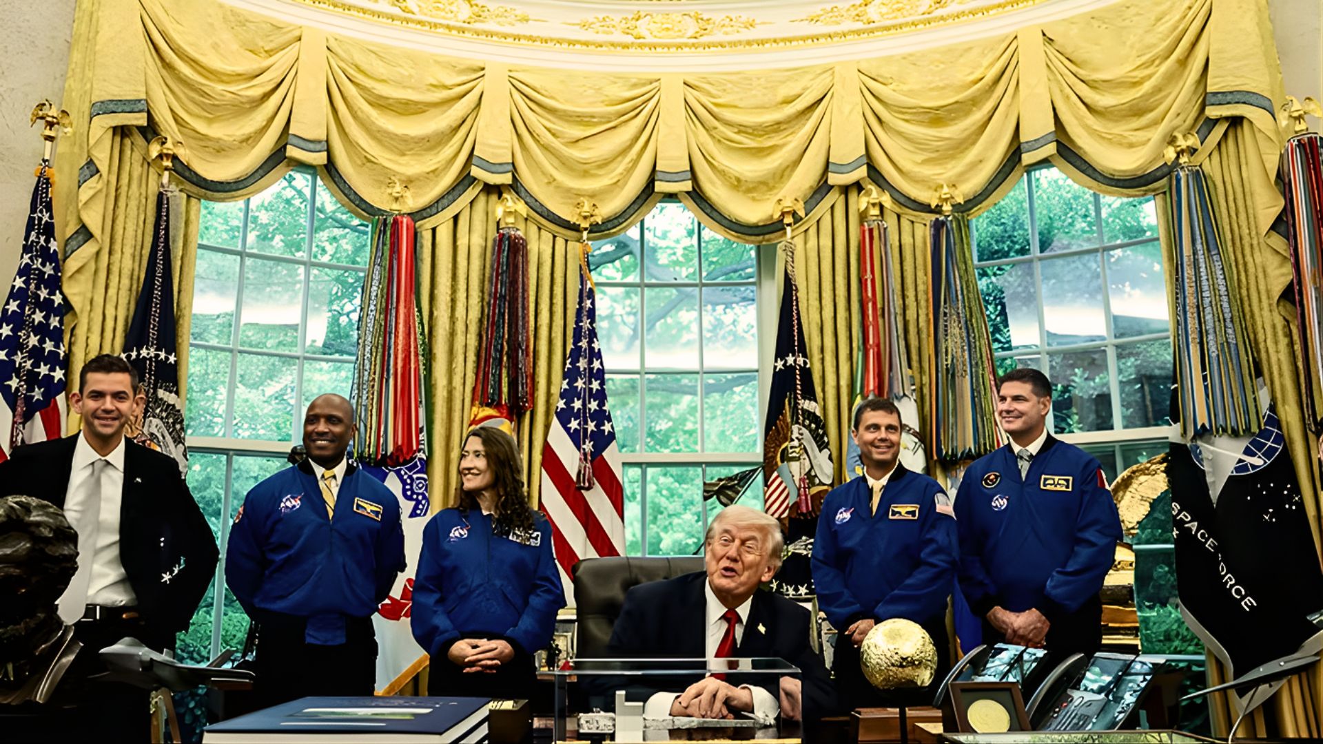 Artemis II Crew Meets President Trump at the White House