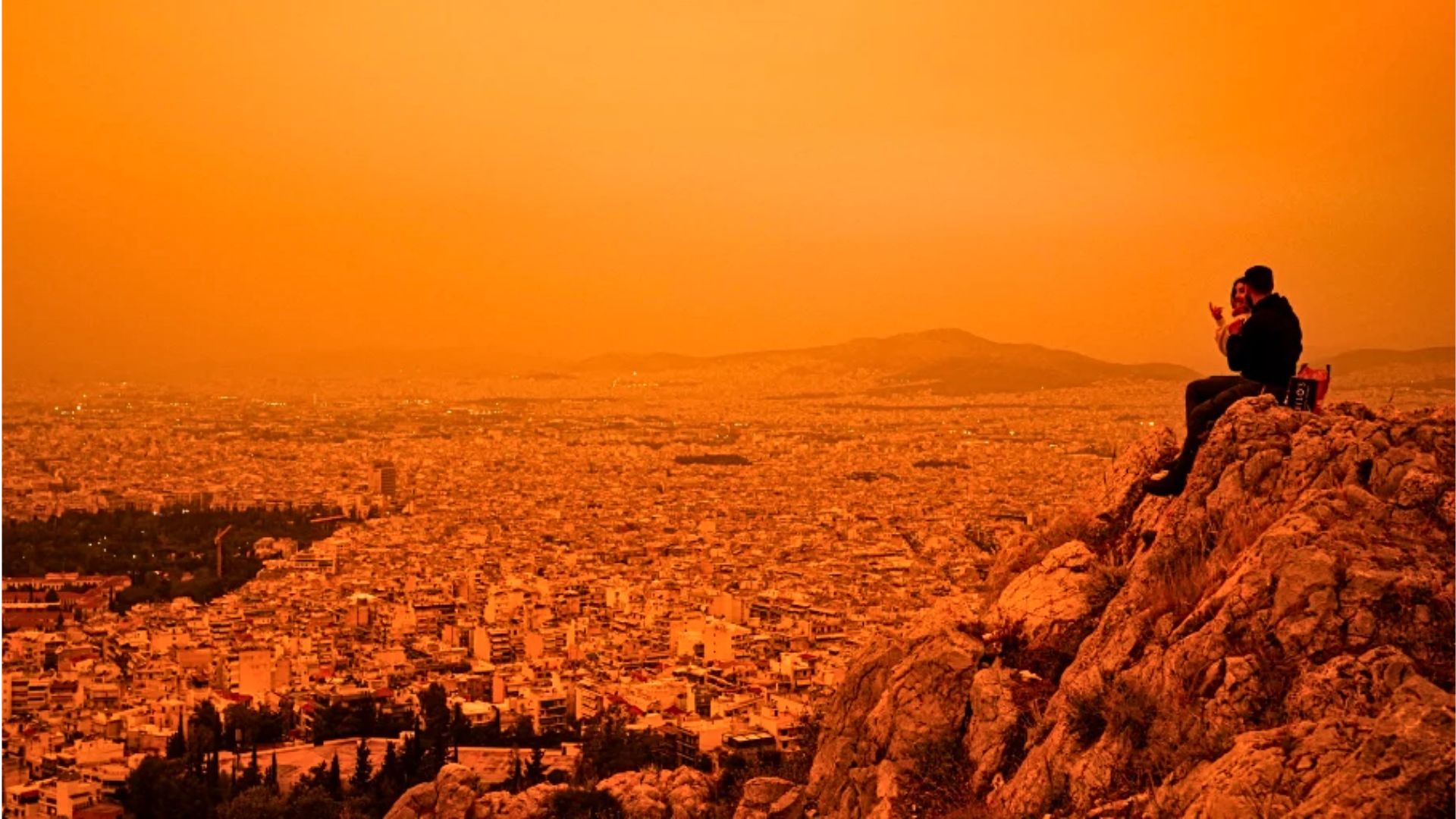 Martian-Hued Skies Over Crete Caused by North African Dust Storm