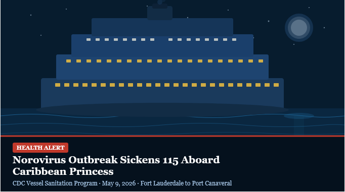 Norovirus Outbreak Sickens Over 100 Passengers and Crew Aboard Caribbean Princess