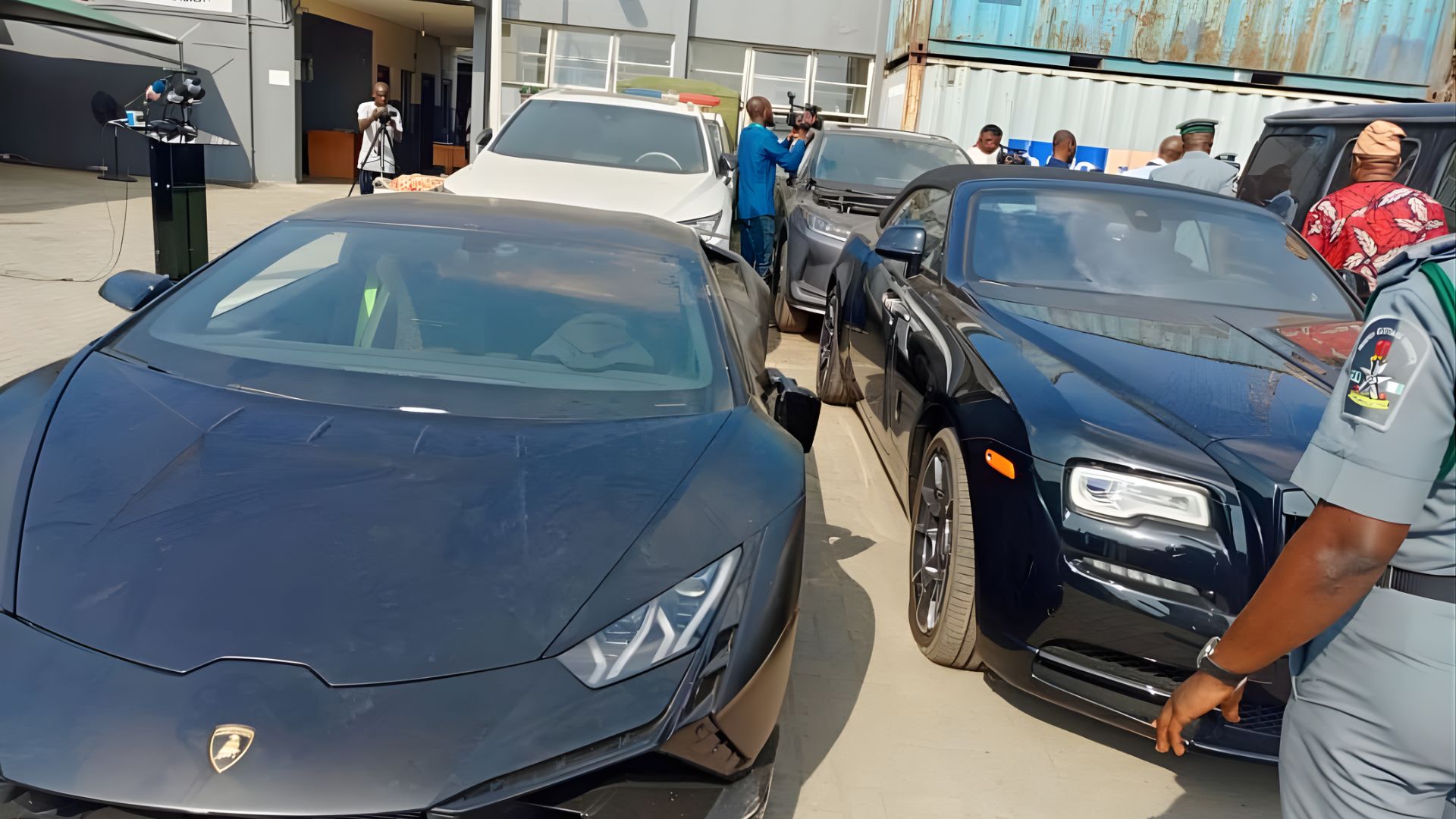 Nigerian Customs Bust International Ring, Return Stolen Lamborghinis and Rolls-Royce to Canada