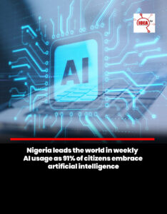 Nigeria records highest weekly AI usage globally – report